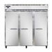Continental 3RSN 78" Three Section Reach In Refrigerator, (3) Left/right Hinge Solid Doors, Top Compressor, 115v-cityfoodequipment.com