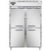 Continental D2FNHD 52" Designer Line Two Section Reach In Freezer, (4) Left/right Hinge Solid Doors, 115v-cityfoodequipment.com