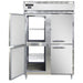 Continental D2FNPTHD 52" Designer Line Two Section Pass Thru Freezer, (8) Left/right Hinge Solid Doors, 115v-cityfoodequipment.com