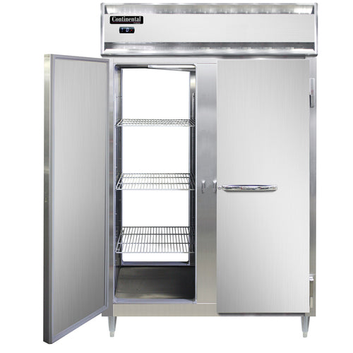 Continental D2FNSAPT 52" Designer Line Two Section Pass Thru Freezer, (4) Left/right Hinge Solid Doors, 115v-cityfoodequipment.com