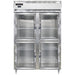 Continental D2FNSSGDHD 52" Designer Line Two Section Reach In Freezer, (4) Left/right Hinge Glass Doors, 115v-cityfoodequipment.com