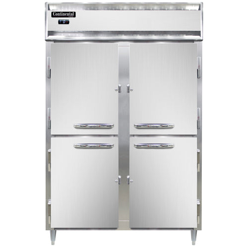 Continental D2FNSSHD 52" Designer Line Two Section Reach In Freezer, (4) Left/right Hinge Solid Doors, 115v-cityfoodequipment.com