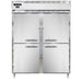 Continental D2FENHD 57" Designer Line Two Section Reach In Freezer, (4) Left/right Hinge Solid Doors, 115v-cityfoodequipment.com