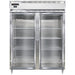 Continental D2FENSAGD 57" Designer Line Two Section Reach In Freezer, (2) Left/right Hinge Glass Doors, 115v-cityfoodequipment.com
