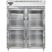 Continental D2FENSSGDHD 57" Designer Line Two Section Reach In Freezer, (4) Left/right Hinge Glass Doors, 115v-cityfoodequipment.com