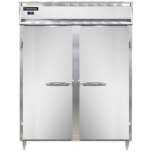 Continental D2FESNSA 57" Designer Line Two Section Reach In Freezer, (2) Left/right Hinge Solid Doors, 115v-cityfoodequipment.com