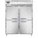 Continental D2FESNSSHD 57" Designer Line Two Section Reach In Freezer, (4) Left/right Hinge Solid Doors, 115v-cityfoodequipment.com