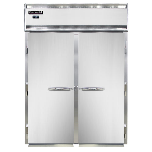 Continental D2FIN 68 1/2" Designer Line Two Section Roll In Freezer, (2) Left/right Hinge Solid Doors, 115/208-230v-cityfoodequipment.com