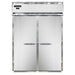 Continental D2FIN 68 1/2" Designer Line Two Section Roll In Freezer, (2) Left/right Hinge Solid Doors, 115/208-230v-cityfoodequipment.com