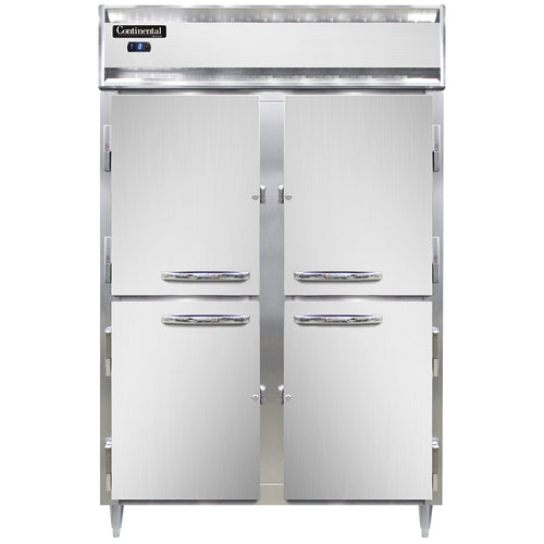 Continental D2FSNHD 52" Designer Line Two Section Reach In Freezer, (4) Left/right Hinge Solid Doors, 115v-cityfoodequipment.com
