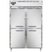 Continental D2FSNSSHD 52" Designer Line Two Section Reach In Freezer, (4) Left/right Hinge Solid Doors, 115v-cityfoodequipment.com