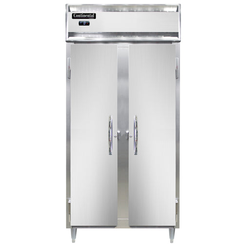 Continental D2FSEN 36 1/4" Designer Slim Line Two Section Reach In Freezer, (2) Left/right Hinge Solid Doors, 115v-cityfoodequipment.com
