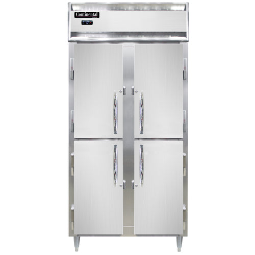 Continental D2FSENHD 36 1/4" Designer Slim Line Two Section Reach In Freezer, (4) Left/right Hinge Solid Doors, 115v-cityfoodequipment.com