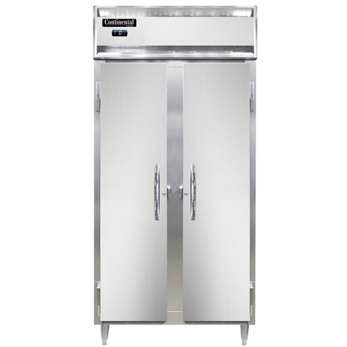 Continental D2FSENSA 36 1/4" Designer Slim Line Two Section Reach In Freezer, (2) Left/right Hinge Solid Doors, 115v-cityfoodequipment.com