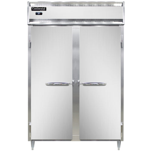 Continental D2RN 52" Two Section Reach In Refrigerator, (2) Left/right Hinge Solid Doors, 115v-cityfoodequipment.com