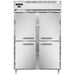 Continental D2RNHD 52" Two Section Reach In Refrigerator, (4) Left/right Hinge Solid Doors, Top Compressor, 115v-cityfoodequipment.com