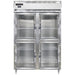 Continental D2RNSAGDHD 52" Two Section Reach In Refrigerator, (4) Left/right Hinge Glass Doors, Top Compressor, 115v-cityfoodequipment.com