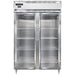 Continental D2RNSSGD 52" Two Section Reach In Refrigerator, (2) Left/right Hinge Glass Doors, Top Compressor, 115v-cityfoodequipment.com