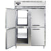 Continental D2RNSSPTHD 52" Two Section Pass Thru Refrigerator, (8) Left/right Hinge Solid Doors, Top Compressor, 115v-cityfoodequipment.com