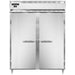 Continental D2RENSA 57" Two Section Reach In Refrigerator, (2) Left/right Hinge Solid Doors, Top Compressor, 115v-cityfoodequipment.com