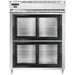 Continental D2RENSGDHD 57" Two Section Reach In Refrigerator, (4) Sliding Glass Doors, Top Compressor, 115v-cityfoodequipment.com