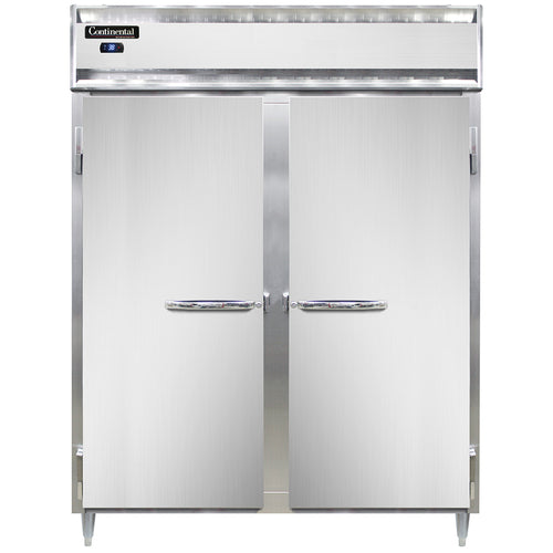 Continental D2RESNSA 57" Two Section Reach In Refrigerator, (2) Left/right Hinge Solid Doors, Top Compressor, 115v-cityfoodequipment.com