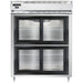 Continental D2RESNSGDHD 57" Two Section Reach In Refrigerator, (4) Sliding Glass Doors, Top Compressor, 115v-cityfoodequipment.com