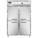 Continental D2RFNHD 52" Designer Line Two Section Commercial Combo Refrigerator Freezer - Solid Doors, Dual Temp, 115v-cityfoodequipment.com
