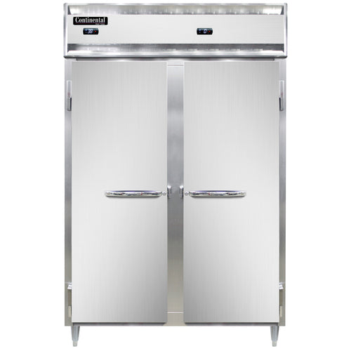 Continental D2RFNSA 52" Designer Line Two Section Commercial Combo Refrigerator Freezer - Solid Doors, Dual Temp, 115v-cityfoodequipment.com