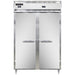 Continental D2RFNSS 52" Designer Line Two Section Commercial Combo Refrigerator Freezer - Solid Doors, Dual Temp, 115v-cityfoodequipment.com