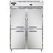 Continental D2RFNSSHD 52" Designer Line Two Section Commercial Combo Refrigerator Freezer - Solid Doors, Dual Temp, 115v-cityfoodequipment.com