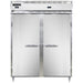 Continental D2RFEN 57" Designer Line Two Section Commercial Combo Refrigerator Freezer - Solid Doors, Dual Temp, 115v-cityfoodequipment.com