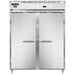 Continental D2RFENSS 57" Designer Line Two Section Commercial Combo Refrigerator Freezer - Solid Doors, Dual Temp, 115v-cityfoodequipment.com