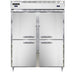 Continental D2RFESNHD 57" Designer Line Two Section Commercial Combo Refrigerator Freezer - Solid Doors, Dual Temp, 115v-cityfoodequipment.com