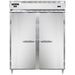 Continental D2RFESNSS 57" Designer Line Two Section Commercial Combo Refrigerator Freezer - Solid Doors, Dual Temp, 115v-cityfoodequipment.com