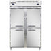 Continental D2RFSNSAHD 52" Designer Line Two Section Commercial Combo Refrigerator Freezer - Solid Doors, Dual Temp, 115v-cityfoodequipment.com
