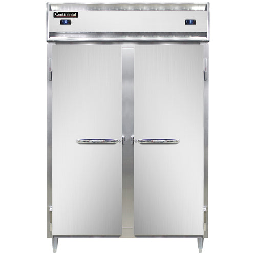 Continental D2RFSNSS 52" Designer Line Two Section Commercial Combo Refrigerator Freezer - Solid Doors, Dual Temp, 115v-cityfoodequipment.com