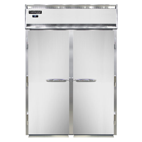 Continental D2RIN-E 68.5" Two Section Roll In Refrigerator, (2) Left/right Hinge Solid Doors, 115v-cityfoodequipment.com