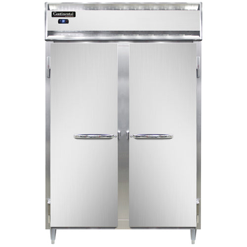 Continental D2RSNSA 52" Two Section Reach In Refrigerator, (2) Left/right Hinge Solid Doors, Top Compressor, 115v-cityfoodequipment.com