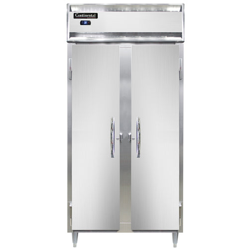 Continental D2RSESNSS 36 1/4" Two Section Reach In Refrigerator, (2) Left/right Hinge Solid Doors, Top Compressor, 115v-cityfoodequipment.com
