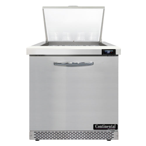 Continental D32N12M-FB 32" Designer Line Sandwich/Salad Prep Table w/ Refrigerated Base, 115v-cityfoodequipment.com
