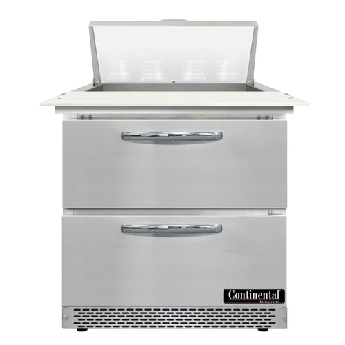 Continental D32N8C-FB-D 32" Designer Line Sandwich/Salad Prep Table w/ Refrigerated Base, 115v-cityfoodequipment.com