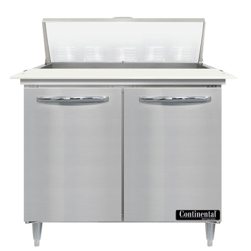 Continental D36N10C 36" Designer Line Sandwich/Salad Prep Table w/ Refrigerated Base, 115v-cityfoodequipment.com