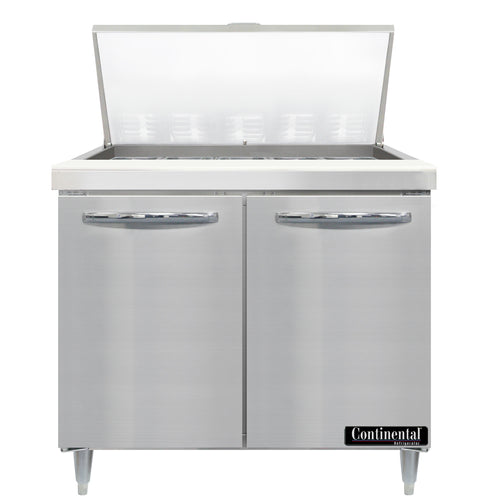 Continental D36N15M 36" Designer Line Sandwich/Salad Prep Table w/ Refrigerated Base, 115v-cityfoodequipment.com