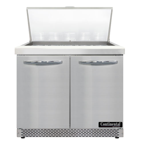 Continental D36N15M-FB 36" Designer Line Sandwich/Salad Prep Table w/ Refrigerated Base, 115v-cityfoodequipment.com