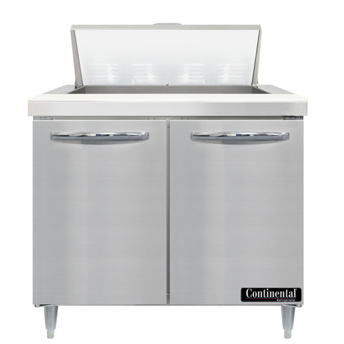 Continental D36N8 36" Designer Line Sandwich/Salad Prep Table w/ Refrigerated Base, 115v-cityfoodequipment.com