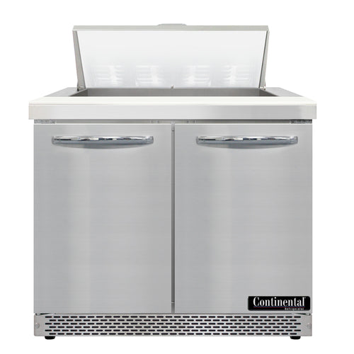 Continental D36N8-FB 36" Designer Line Sandwich/Salad Prep Table w/ Refrigerated Base, 115v-cityfoodequipment.com