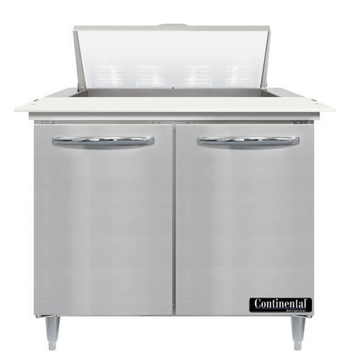 Continental D36N8C 36" Designer Line Sandwich/Salad Prep Table w/ Refrigerated Base, 115v-cityfoodequipment.com