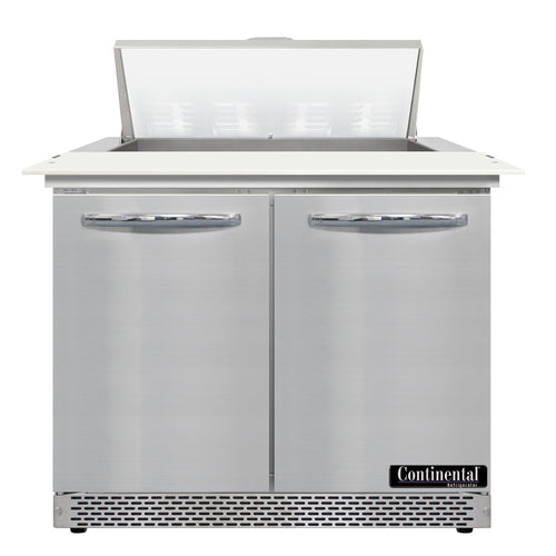 Continental D36N8C-FB 36" Designer Line Sandwich/Salad Prep Table w/ Refrigerated Base, 115v-cityfoodequipment.com