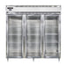 Continental D3RNSAGD 78" Three Section Reach In Refrigerator, (3) Left/right Hinge Glass Doors, Top Compressor, 115v-cityfoodequipment.com